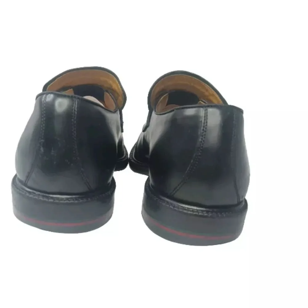 Gucci Men's Shoes Size 8.5 D Penny Loafers Black Leather Vintage